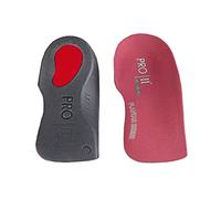 PRO 11 WELLBEING 2 pares de plantillas ortopédicas de ajuste delgado 3/4 con almohadilla de talón Poron que se adapta a la mayoría de zapatos (3/4.5 UK, rosa)