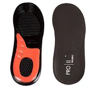 PRO 11 WELLBEING Plantillas de silicona ortopédicas para masaje de gel diseñadas para amortiguar el dolor de talón., color Negro, talla 40/47 EU