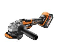 AEG BEWS18-125BLLI-502C Amoladora 18V sin escobillas 125mm con Interruptor 11.000rpm 2X 5.0Ah en Maleta, Na