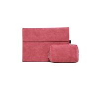 (Pro 7Red 1 con bolsa s) Funda de cuero con tapa abatible para Microsoft Surface Pro 6 5 4 3 7 Plus X Funda para