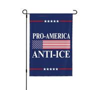 Pro America Anti Ice flag Protests Ice12x18 In Yard Flags Double Face Outdoor Garden Banner