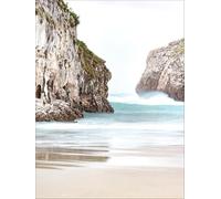 Pro-Art Cuadro de cristal Rugged Rocks at the Beach, 60 x 80 cm