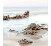 Pro-Art Cuadro de cristal Rugged Rocks at the Beach II, 20 x 20 cm