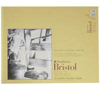 Pro-Art Serie 300 Strathmore Bristol-Bloc de Papel Liso de 19 x 24 Pulgadas, 20 Hojas, Encuadernado con Cinta, 19"x24"