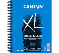 Pro-Art Series Canson XL-Bloc de Papel multimedio en Espiral (17,78 x 25,4 cm, 60 Hojas), Peso Pesado, 0, 7" x 10"