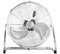 Pro Beeze Ventilador de Suelo Industrial de 50 cm (20") con Asa de Transporte para Hogares y Gimnasios. Potente Motor de 120 W, 3 Velocidades y Cabezal Ajustable - Cromado