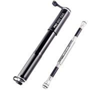 PRO BIKE TOOL Mini Fahrradpumpe mit Manometer für Presta & Schrader Ventile- Fahrrad Pumpe mit hohem Druck bis 6,9 Bar - kompakt & leichte Luftpumpe mit Druckmessgerät für Rennrad & Mountainbike