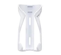PRO BIKE TOOL Soporte para Botellas de Bicicleta de plástico, diseño Sencillo y Moderno, Color Blanco y Acabado Mate con Detalles Brillantes, Soporte Estable para Botellas de Bicicleta