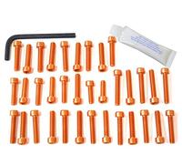 Pro-Bolt EOYA155 Juego de tornillos de motor de aluminio para Yamaha YZ F 450, sin tornillo M10, color naranja