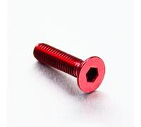 Pro-Bolt LCS625 - Tornillo avellanado (aluminio, M6 x 1 mm x 25 mm), color rojo