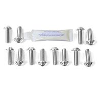 Pro-Bolt SSDISCYAM - Tornillo de disco delantero (acero inoxidable, 12 unidades), color natural