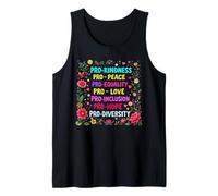 Pro Bondad Paz Igualdad Amor Inclusión Esperanza Diversidad Camiseta sin Mangas