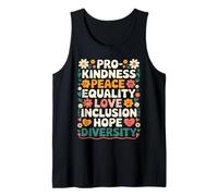 Pro Bondad Paz Igualdad Amor Inclusión Esperanza Diversidad Camiseta sin Mangas