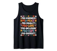 Pro Bondad Paz Igualdad Amor Inclusión Esperanza Diversidad Camiseta sin Mangas