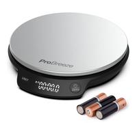 Pro Breeze Báscula de Cocina Digital de Acero Inoxidable. Balanza cocina de Alta Precisión 5Kg/ 11lbs, Peso de Cocina Multifuncional (gr/ml/fl oz/lb oz) - 3 Pilas AAA Incluidas