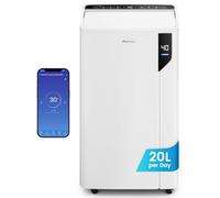Pro Breeze Deshumidificador 20L/Día con WiFi, Antihumedad, Deshumidificador Silencioso con Sensor Automático, Modo Ropa, Drenaje Continuo, Temporizador 24H, Bajo Consumo para Casa