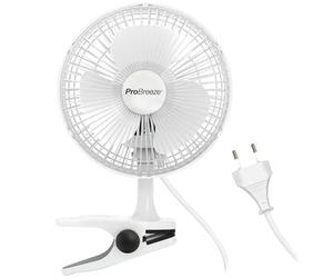 Pro Breeze Mini Ventilador de Sobremesa con Clip I Pequeño Ventilador Eléctrico con Funcionamiento Ultra silencioso y 2 Configuraciones de Velocidad I 15W para Hogar, Cama, Oficina y Escritorio
