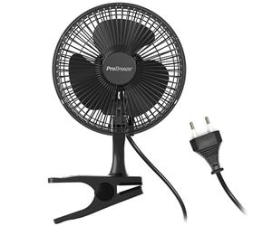 Pro Breeze Mini Ventilador de Sobremesa con Pinza I Pequeño Ventilador Eléctrico con Funcionamiento Ultra silencioso y 2 Configuraciones de Velocidad I 15W para Hogar, Cama, Oficina y Escritorio
