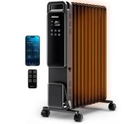 Pro Breeze OmniWarm Radiador de Aceite 2500W, Portátil con Wi-Fi, 11 Aletas, Pantalla Digital Táctil, Modo Eco, 3 Modos, Termostato Ajustable y Temporizador 24H