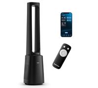 Pro Breeze Ventilador Torre Inteligente sin Aspas 105 cm con Purificador HEPA, Wi-Fi, LED, 10 Velocidades, 5 Modos, Mando a Distancia, Oscilación 60° y Función Silenciosa