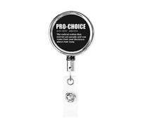 Pro Choice Definición Feminista Derechos de las mujeres My Body Choice Soporte de insignia retráctil Clip de carrete Soporte de tarjeta de identificación para enfermera Estudiante Trabajador de oficin