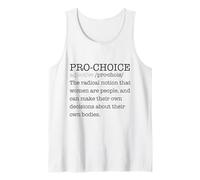 Pro-Choice Noción Radical Mujeres Diccionario Definición Meme Camiseta sin Mangas