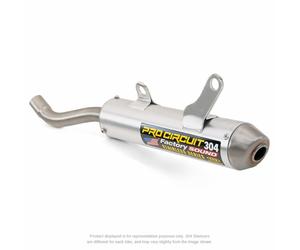 PRO CIRCUIT Silenciador 304 cepillado alu / tapón de acero inoxidable Kawasaki KX250