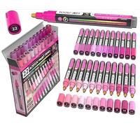 Pro Color Series - Rotuladores de pintura acrílica medios, 3 mm, para roca, vidrio, tazas, madera, metal, plástico, lienzo, DIY no tóxicos, a base de agua y secado rápido, 22 unidades, color rosa