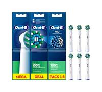 Oral-B CrossAction 80339345 cepillo de cabello 6 pieza(s) Azul, Verde, Blanco