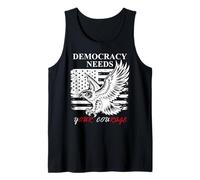 Pro Democracy Needs Your Courage No Kings USA Resist Fascism Camiseta sin Mangas