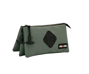 PRO-DG Khaki-Estuche Portatodo Triple Smart, Verde Militar, 23 x 11 cm