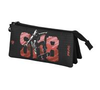 PRO-DG SK8-Estuche Portatodo Triple, Negro, 23 x 11 cm