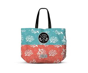 PRO-DG Surfcamp-Bolsa de la Compra Shopping Fan Horizontal, Azul, 46 x 35 cm