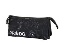 PRO-DG Tricks-Estuche Portatodo Triple ECO, Negro, 23 x 11 cm