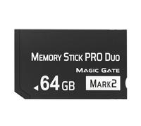 Pro Duo MARK2 - Memoria Stick original de 64 GB compatible con accesorios PSP1000 2000 3000 y tarjetas de memoria para cámara digital (negro, 64 GB)
