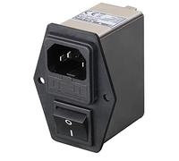 PRO ELEC PELB1089 Switched IEC Filtered Inlet with 10A Double Fuse, 250V AC