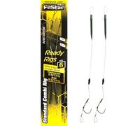 PRO FILSTAR Combi Rig - Anzuelo de Pesca N6 - Hilo de Pescar de Fluorocarbono 20cm 9kg e Cuerda Trenzada - Señuelo Pop Up Boilies - Pesca Carpa - Carpfishing - Aparejos de Pesca - Pesca Accesorios
