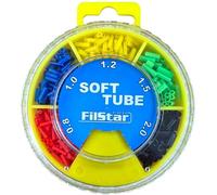 PRO Filstar Pesca Accesorios en 5 Colores Surtidos Dia 0,8-2 mm - Tubo de Color Pet Flotadores de Pesca - Tope de Postura Gomas - Anillos de Postura - Fishing Kit - Sport Set - Carpfishing