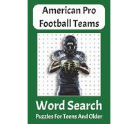 Pro Football Word Search Puzzle Book: Word Searches With Easy To Read Print About American Pro Football Teams, Players, and Cities | 6x9 | 32 Puzzles ... Holiday, And Free Time | Stocking Stuffer