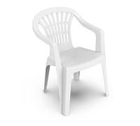 Cadeira empilhável encosto baixo branco 56x54x80c.