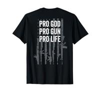 Pro God Pro Gun Pro Life - Christian Guns Lover - EN LA ESPALDA Camiseta