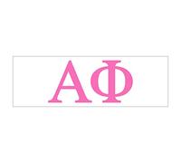 Pro-Graphx Alpha Phi Pegatina griega Sorority para coche, ordenador portátil, Windows, producto oficial de licencia, diseño de monograma para niñas de 6,3 cm de alto, color rosa