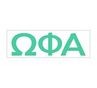 Pro-Graphx Omega Phi Alpha calcomanía Greek Sorority para coche, ordenador portátil, ventanas, producto oficial con licencia para niñas, diseño de monograma de 6,35 cm de alto, color menta
