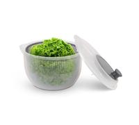 Pro Home Centrifugador de ensalada (2,7 litros, 20 cm de diámetro), sin BPA, 3 en 1, centrifugador, colador y ensaladera, manivela 3D, centrifugado sin esfuerzo, secadora de ensalada