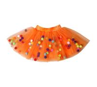 Pro Hose Damen kurze Tutu Rock Mädchen Petticoat Tutu Rock Kurz Kinder Tutu Rock Kinder Tutu Pompoms Rock Mädchen Tutu Karnevalsrock Baby Jungen, naranja, 0-2 Jahre