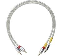 Pro-Ject Connect it Line E, cable RCA para audiófilos, 1,23 m | Cables de cobre OFC, conectores de latón chapados en oro, semisimétricos, en longitudes de 0,41 m, 0,82 m y 1,23 m