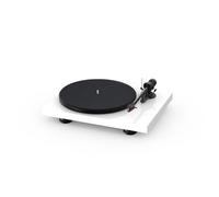 Pro-Ject Debut Carbon EVO - Tocadiscos para audiófilos con Brazo de Fibra de Carbono, selección electrónica de Velocidad y cápsula Ortofon 2M Red premontada (Blanco de Alto Brillo)