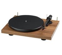 Pro-Ject Debut E Carbon Platino con Brazo de Lectura de Carbono, Micro Ortofon 2M Rojo, conmutación electrónica de Velocidad, Fabricada en Europa (Nogal)