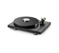 Pro-Ject Debut PRO B - Tocadiscos de tracción por correa en Satin Negro, 2 velocidades 33/45 RPM, Plato de aluminio, SNR 68 dB