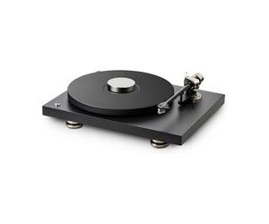 Pro-Ject Debut PRO B - Tocadiscos de tracción por correa en Satin Negro, 2 velocidades 33/45 RPM, Plato de aluminio, SNR 68 dB
